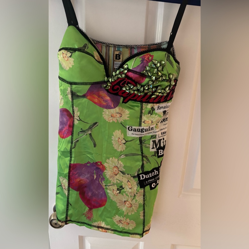 Artistic Green Gem-Studded Designer Top
